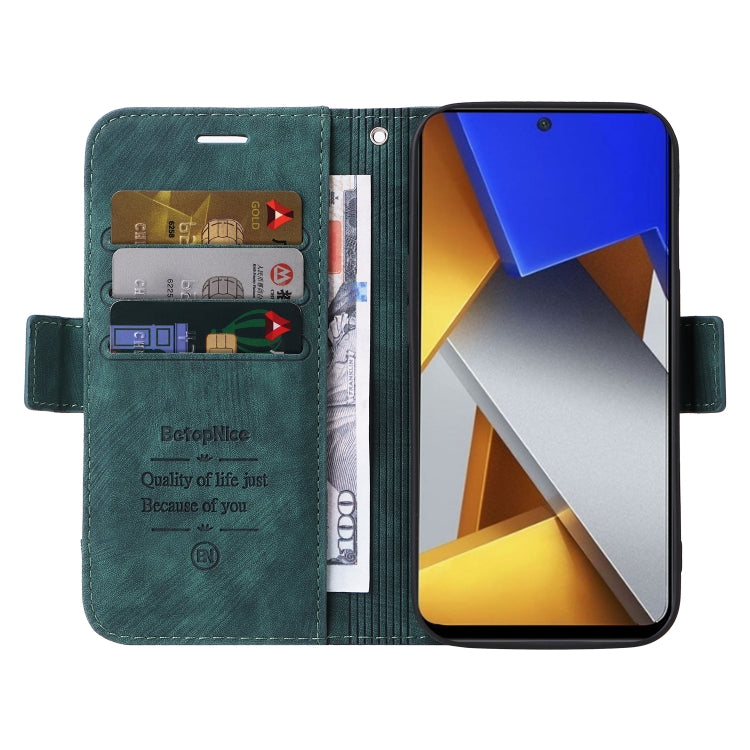 For Xiaomi Poco M4 Pro 4G BETOPNICE Dual-side Buckle Leather Phone Case