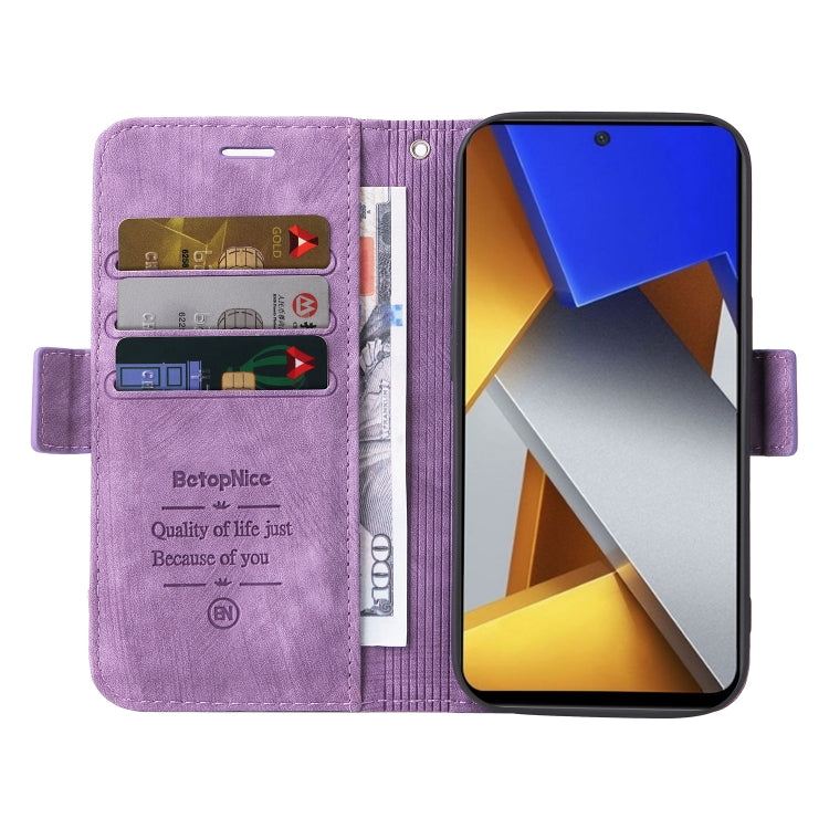 For Xiaomi Poco M4 Pro 4G BETOPNICE Dual-side Buckle Leather Phone Case