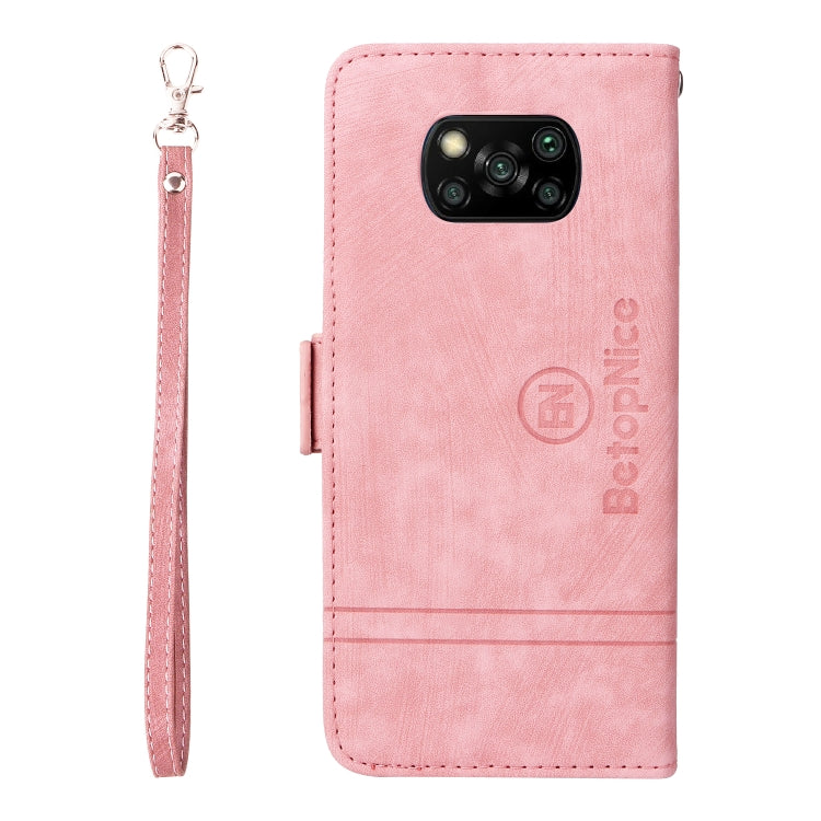 For Xiaomi Poco X3 NFC BETOPNICE Dual-side Buckle Leather Phone Case