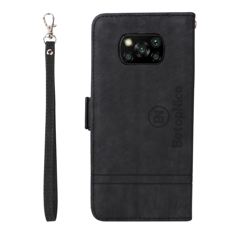 For Xiaomi Poco X3 NFC BETOPNICE Dual-side Buckle Leather Phone Case