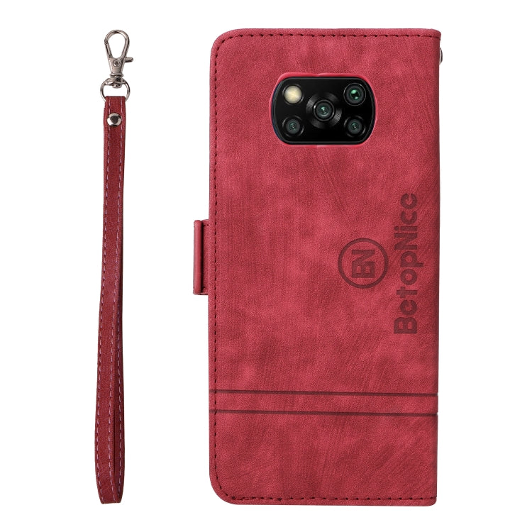 For Xiaomi Poco X3 NFC BETOPNICE Dual-side Buckle Leather Phone Case