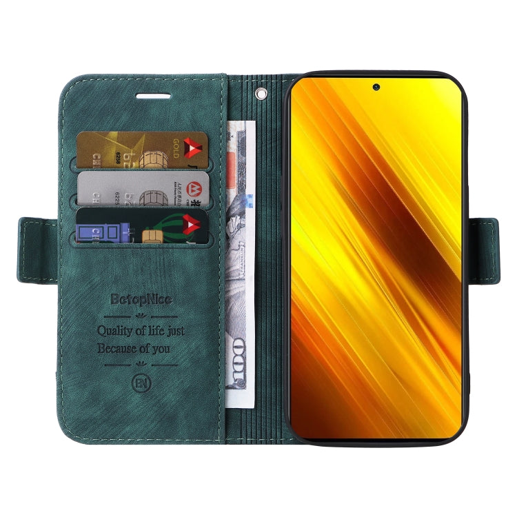 For Xiaomi Poco X3 NFC BETOPNICE Dual-side Buckle Leather Phone Case