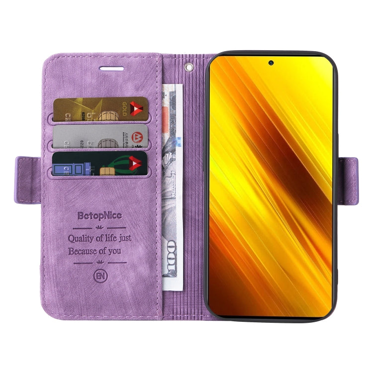 For Xiaomi Poco X3 NFC BETOPNICE Dual-side Buckle Leather Phone Case