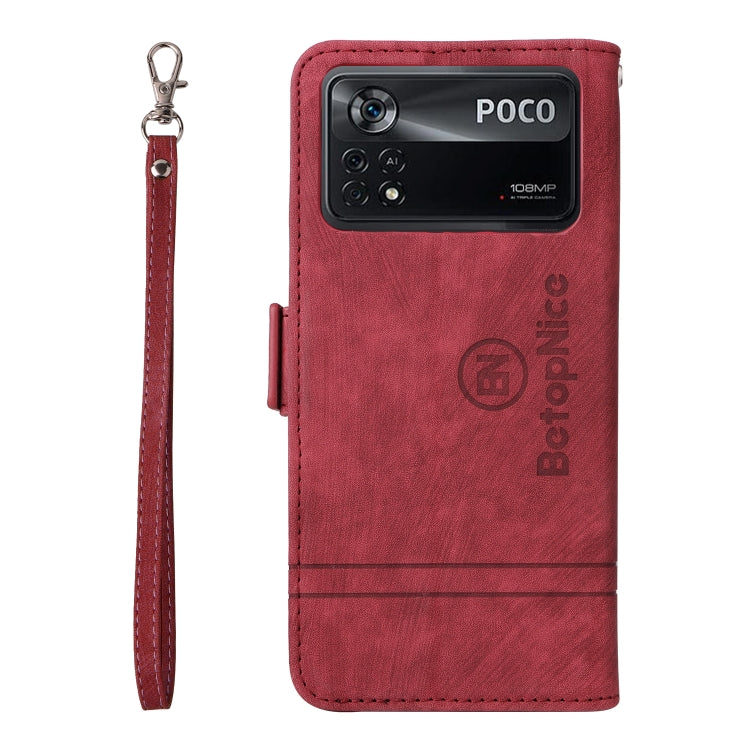 For Xiaomi Poco X4 Pro 5G BETOPNICE Dual-side Buckle Leather Phone Case