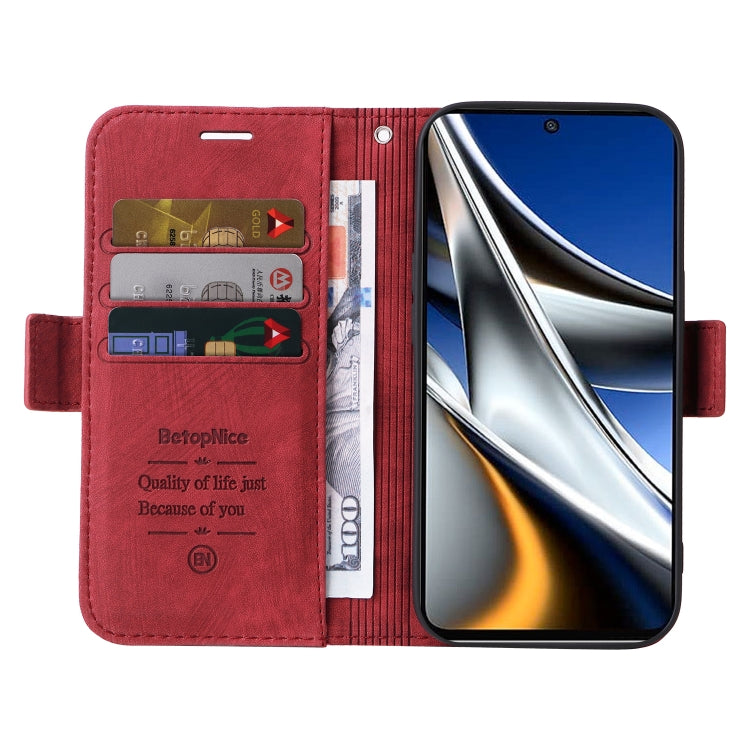 For Xiaomi Poco X4 Pro 5G BETOPNICE Dual-side Buckle Leather Phone Case