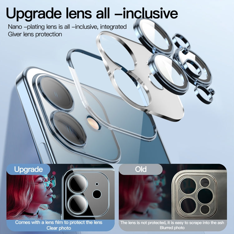 For iPhone 12 Dustproof Glass Lens Protection Electroplating Phone Case