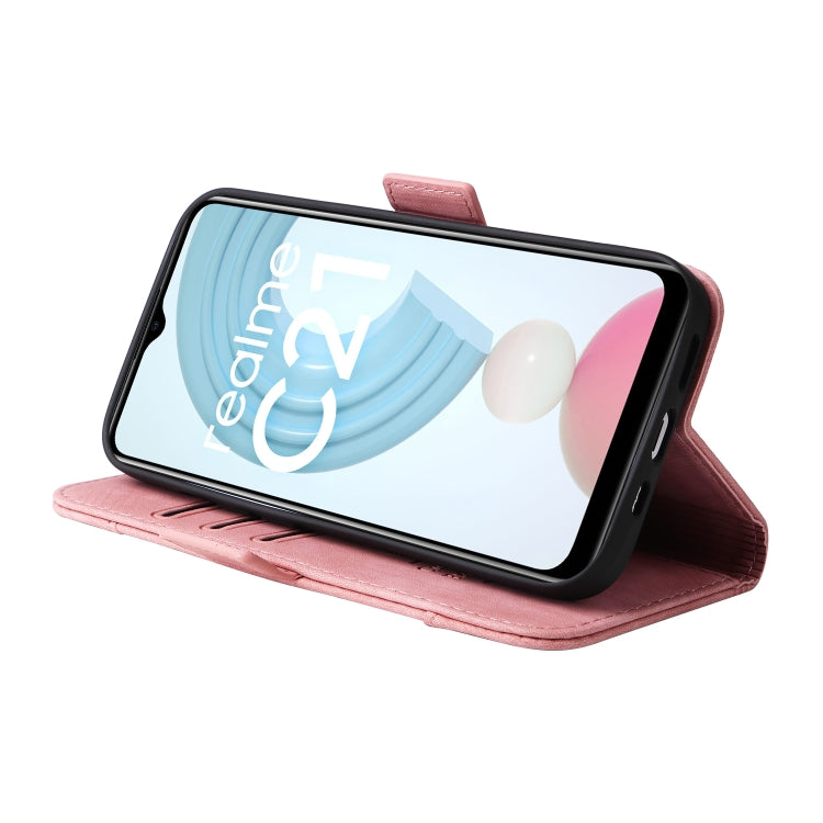 For Realme C21 BETOPNICE Dual-side Buckle Leather Phone Case