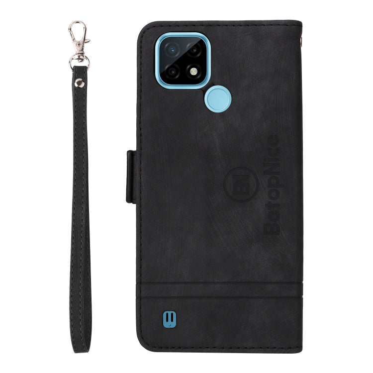 For Realme C21 BETOPNICE Dual-side Buckle Leather Phone Case
