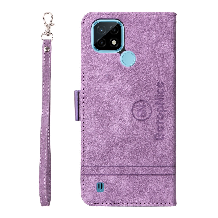 For Realme C21 BETOPNICE Dual-side Buckle Leather Phone Case