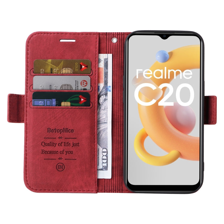 For Realme C20 / C11 2021 BETOPNICE Dual-side Buckle Leather Phone Case