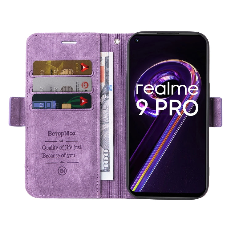 For Realme 9 Pro BETOPNICE Dual-side Buckle Leather Phone Case
