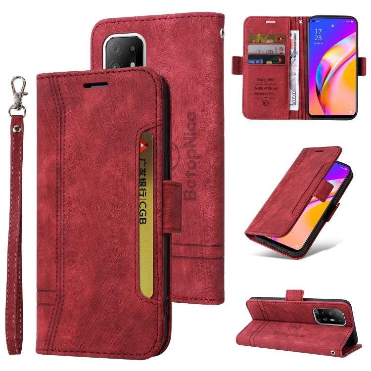 For OPPO A94 5G BETOPNICE Dual-side Buckle Leather Phone Case
