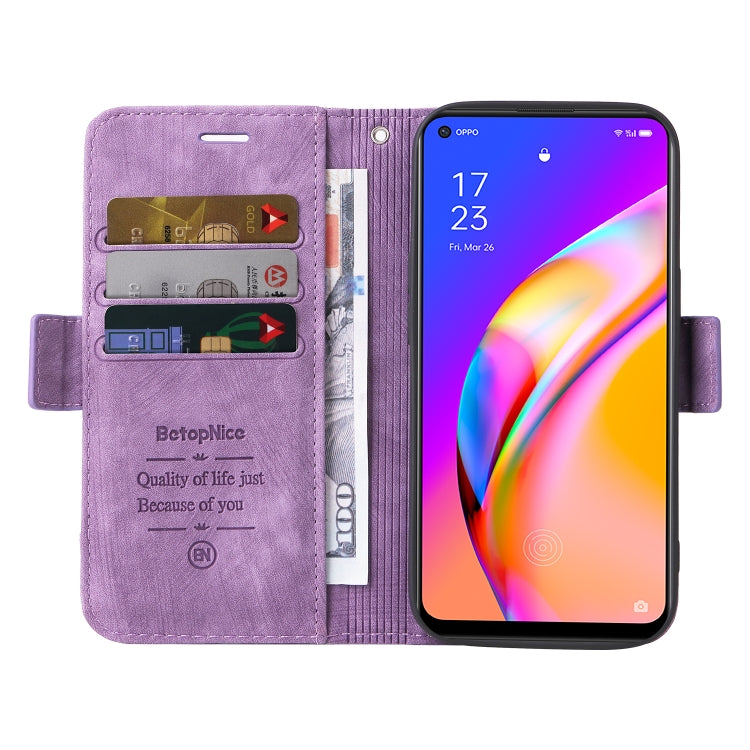 For OPPO A94 5G BETOPNICE Dual-side Buckle Leather Phone Case