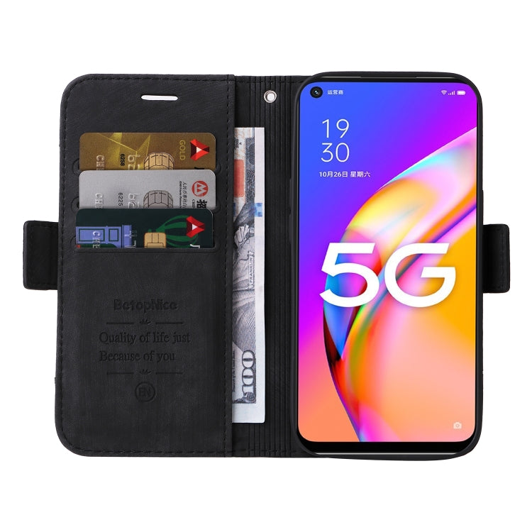 For OPPO A93 5G CN Version BETOPNICE Dual-side Buckle Leather Phone Case