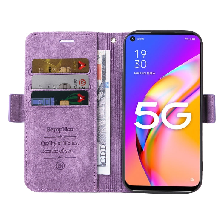 For OPPO A93 5G CN Version BETOPNICE Dual-side Buckle Leather Phone Case