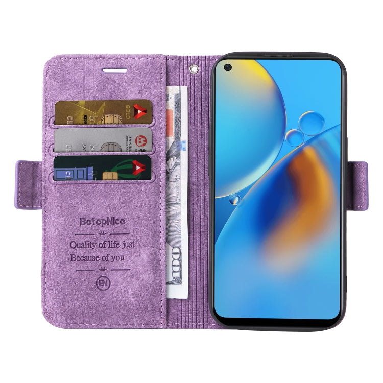 For OPPO A74 4G BETOPNICE Dual-side Buckle Leather Phone Case