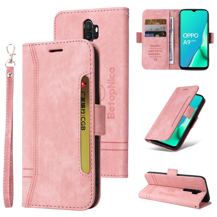 For OPPO A9 2020 BETOPNICE Dual-side Buckle Leather Phone Case