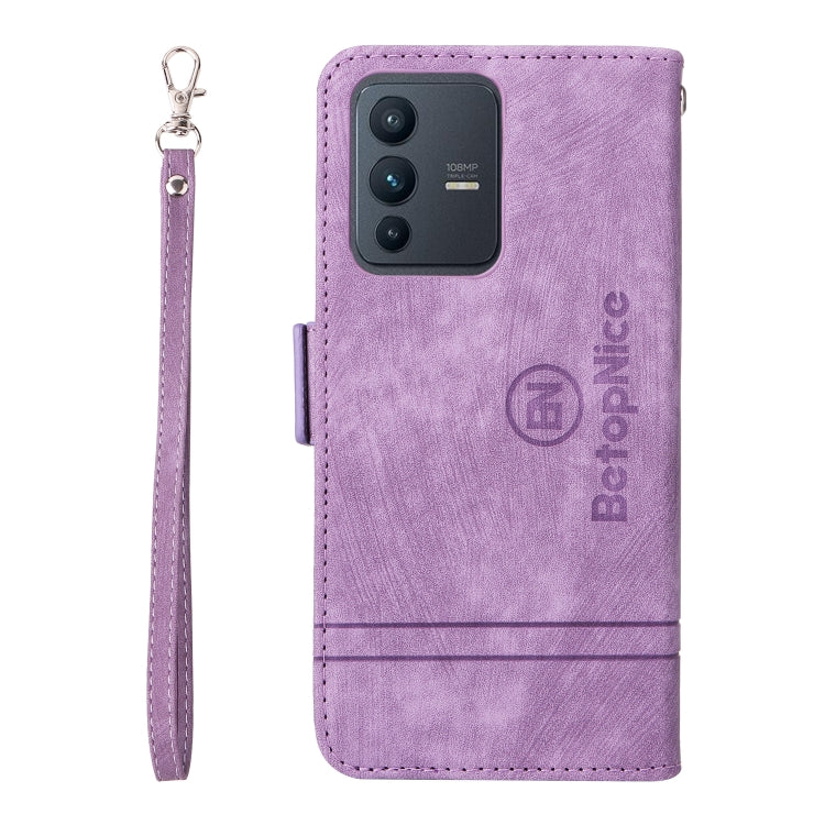 For vivo S12 BETOPNICE Dual-side Buckle Leather Phone Case