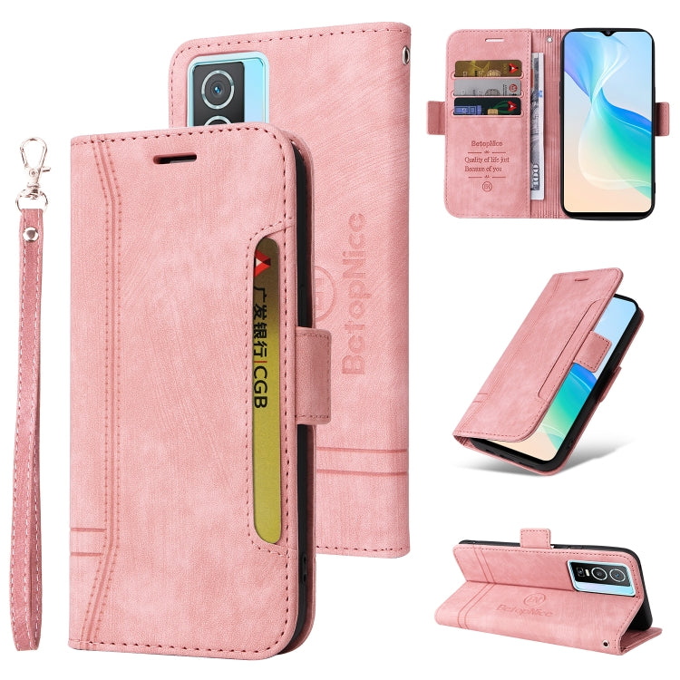 For vivo Y76 5G BETOPNICE Dual-side Buckle Leather Phone Case