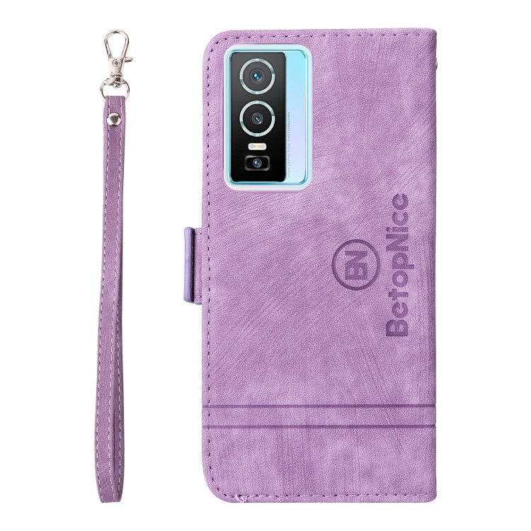 For vivo Y76 5G BETOPNICE Dual-side Buckle Leather Phone Case