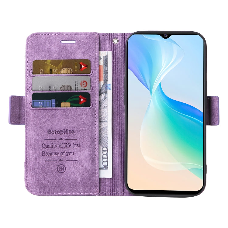 For vivo Y76 5G BETOPNICE Dual-side Buckle Leather Phone Case