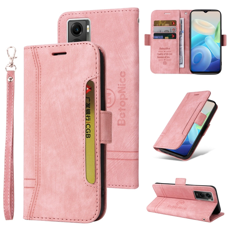 For vivo Y55 5G Global / Y75 5G Global BETOPNICE Dual-side Buckle Leather Phone Case