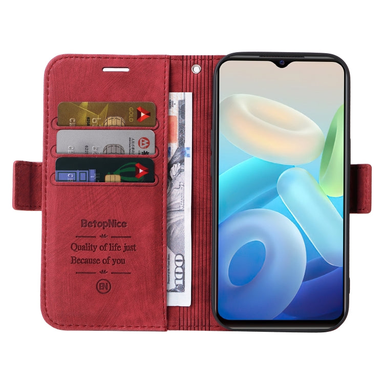 For vivo Y55 5G Global / Y75 5G Global BETOPNICE Dual-side Buckle Leather Phone Case