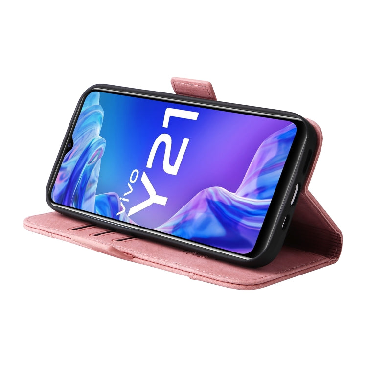 For vivo Y21 2021 BETOPNICE Dual-side Buckle Leather Phone Case