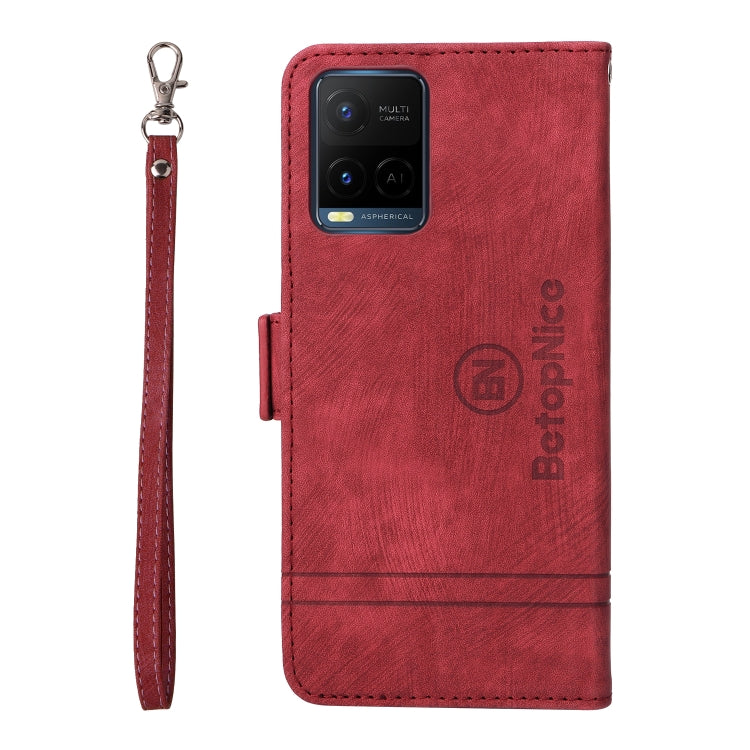 For vivo Y21 2021 BETOPNICE Dual-side Buckle Leather Phone Case