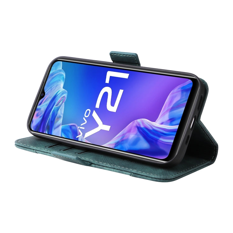 For vivo Y21 2021 BETOPNICE Dual-side Buckle Leather Phone Case