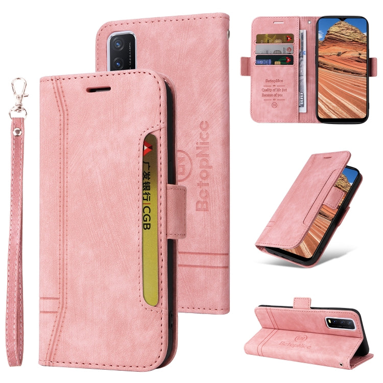 For vivo Y20 BETOPNICE Dual-side Buckle Leather Phone Case