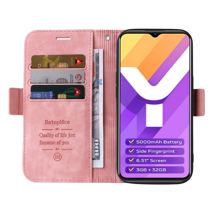 For vivo Y15a Global BETOPNICE Dual-side Buckle Leather Phone Case