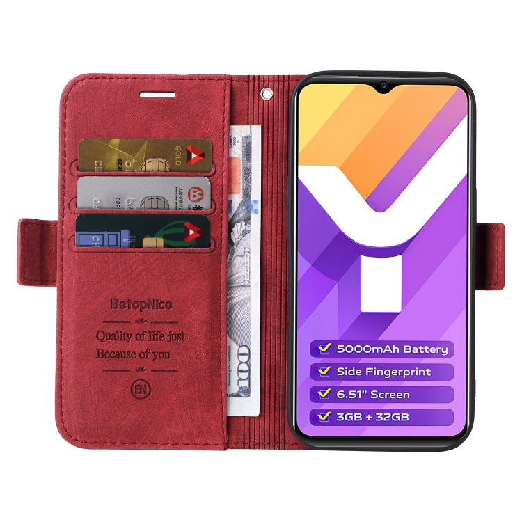 For vivo Y15a Global BETOPNICE Dual-side Buckle Leather Phone Case