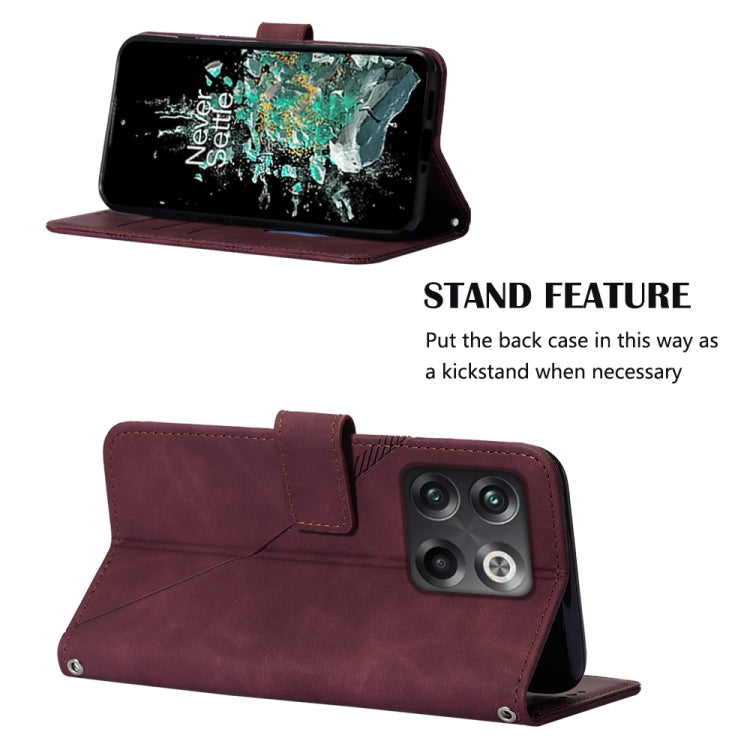 For OnePlus 10T 5G Global Crossbody 3D Embossed Flip Leather Phone Case