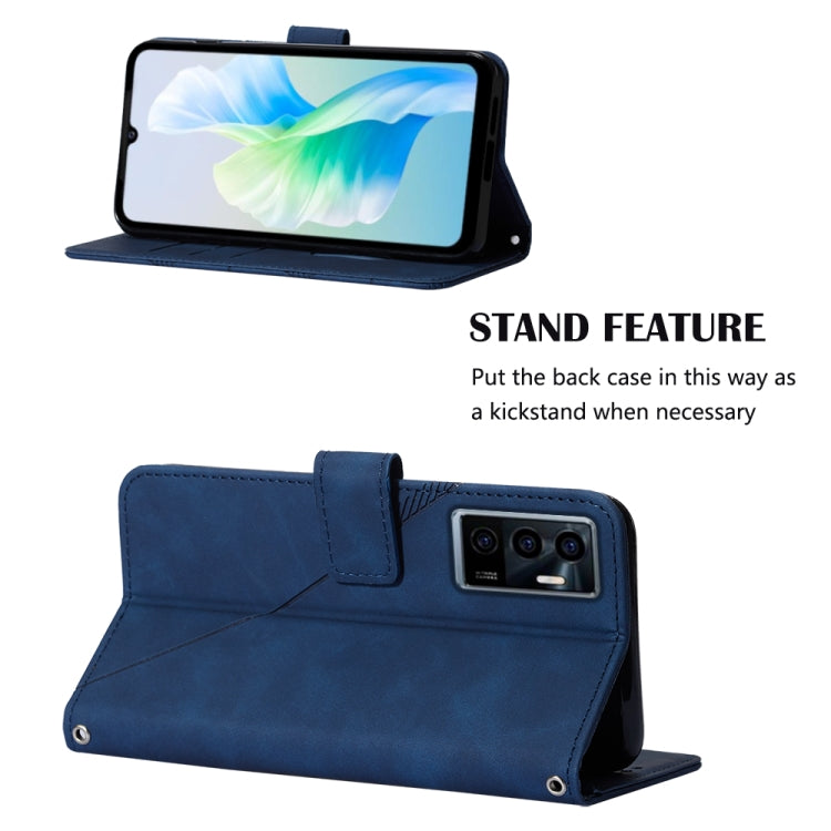 For vivo S10e 5G / V23e 4G&5G /Y75 4G Crossbody 3D Embossed Flip Leather Phone Case