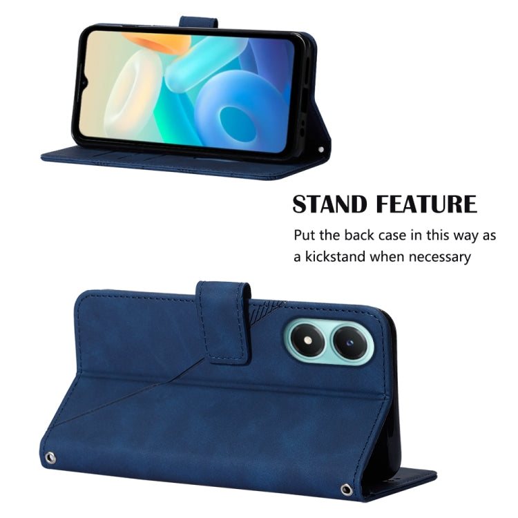 For vivo Y02s Crossbody 3D Embossed Flip Leather Phone Case