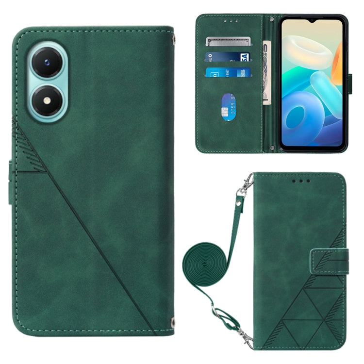 For vivo Y02s Crossbody 3D Embossed Flip Leather Phone Case