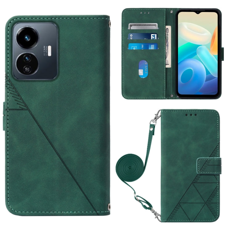 For vivo Y77 5G Crossbody 3D Embossed Flip Leather Phone Case