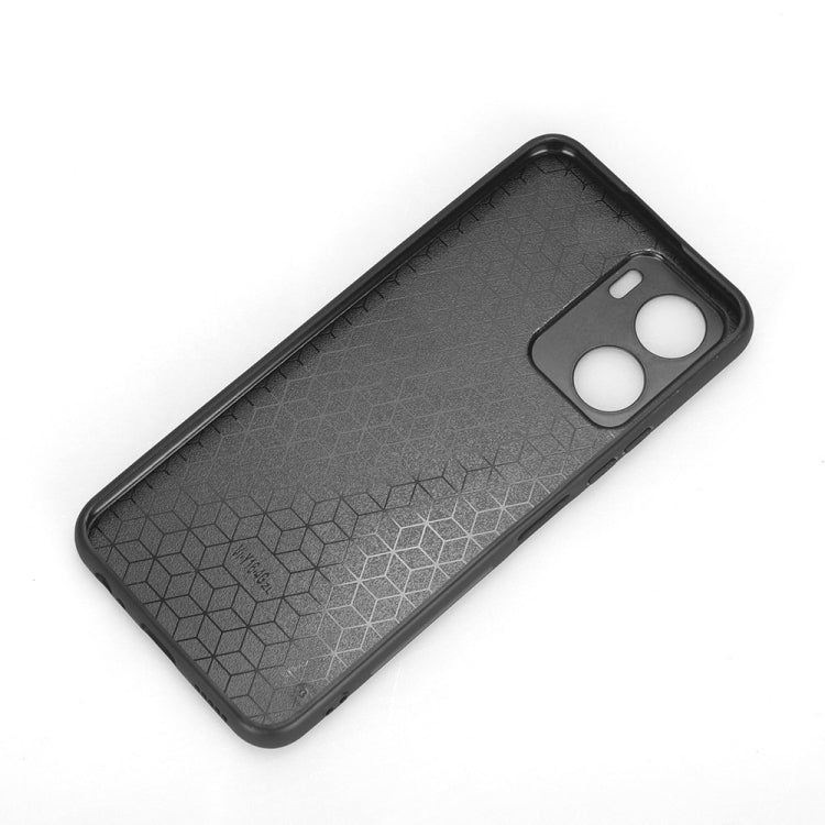 For vivo Y16 4G Sewing Cow Pattern Skin PC + PU + TPU Case