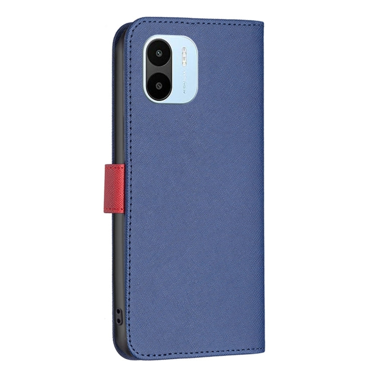For Xiaomi Redmi A1/A1+ BF13 Color Matching Cross Texture Leather Phone Case
