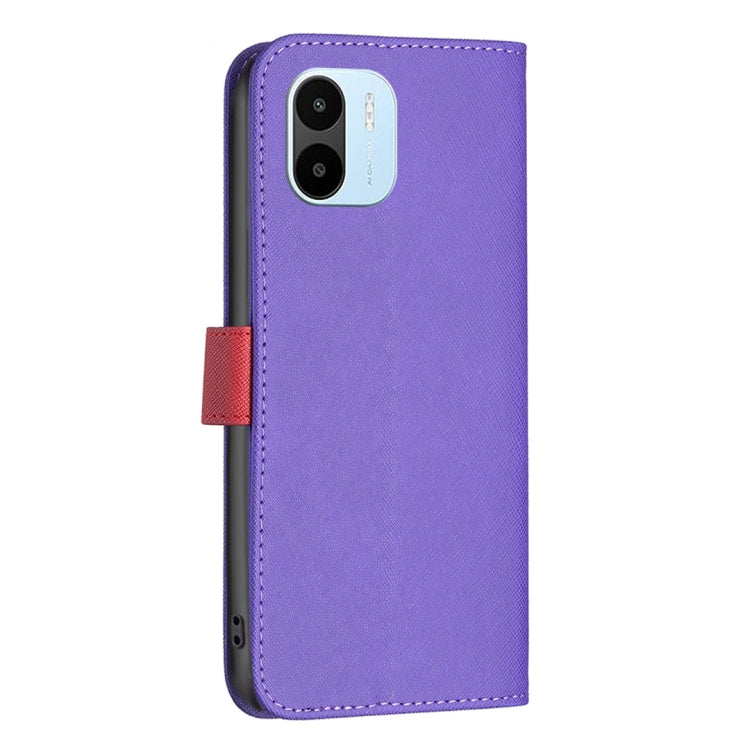 For Xiaomi Redmi A1/A1+ BF13 Color Matching Cross Texture Leather Phone Case