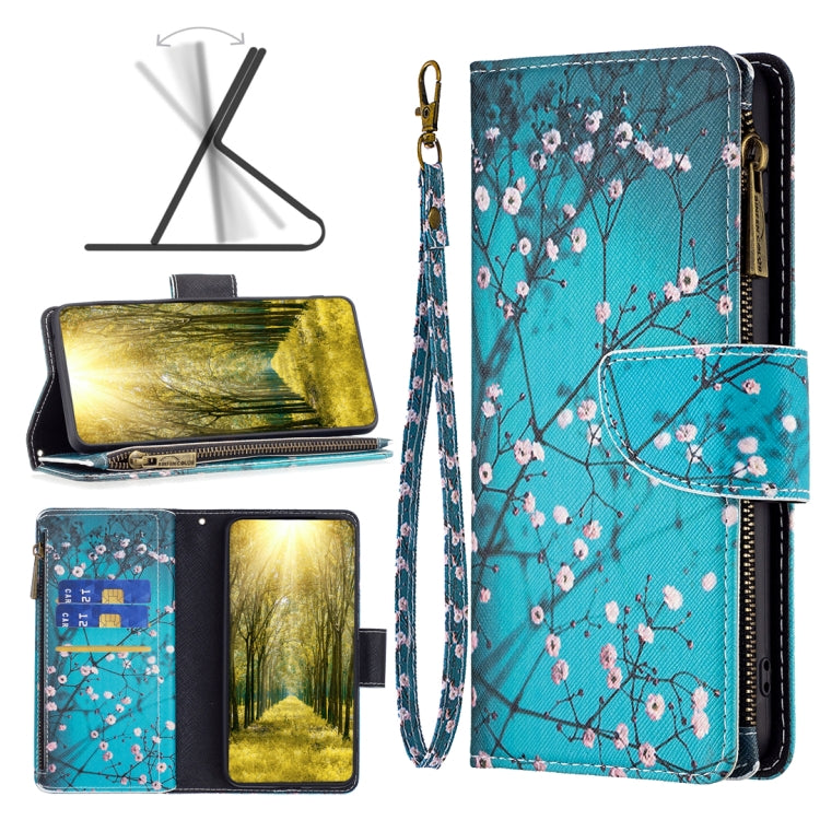 For vivo Y35/Y22 Colored Drawing Pattern Zipper Phone Leather Case