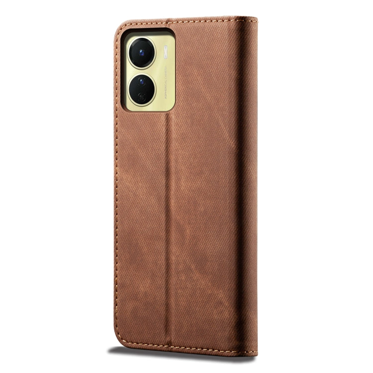 For vivo Y16 4G Global/Y02s 4G Global Denim Texture Leather Phone Case