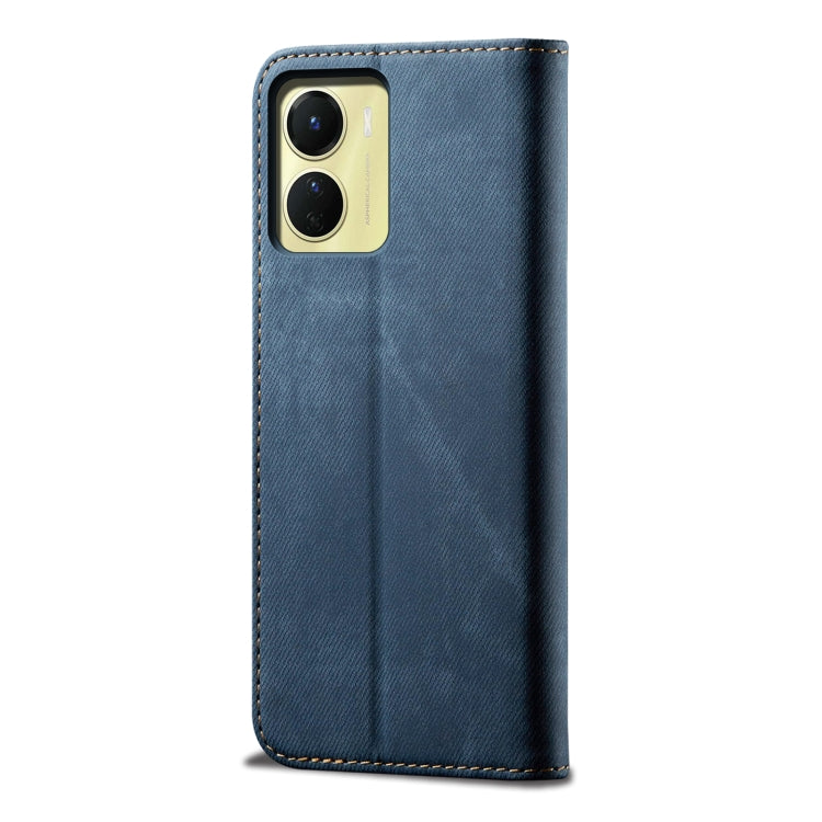 For vivo Y16 4G Global/Y02s 4G Global Denim Texture Leather Phone Case