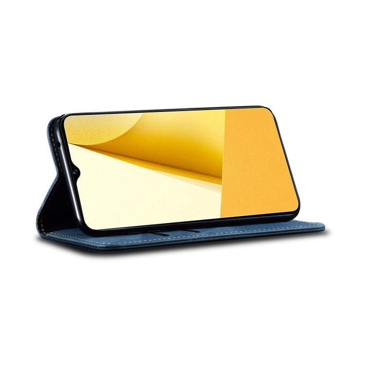 For vivo Y77 5G Malaysian/Y77e Global Denim Texture Leather Phone Case