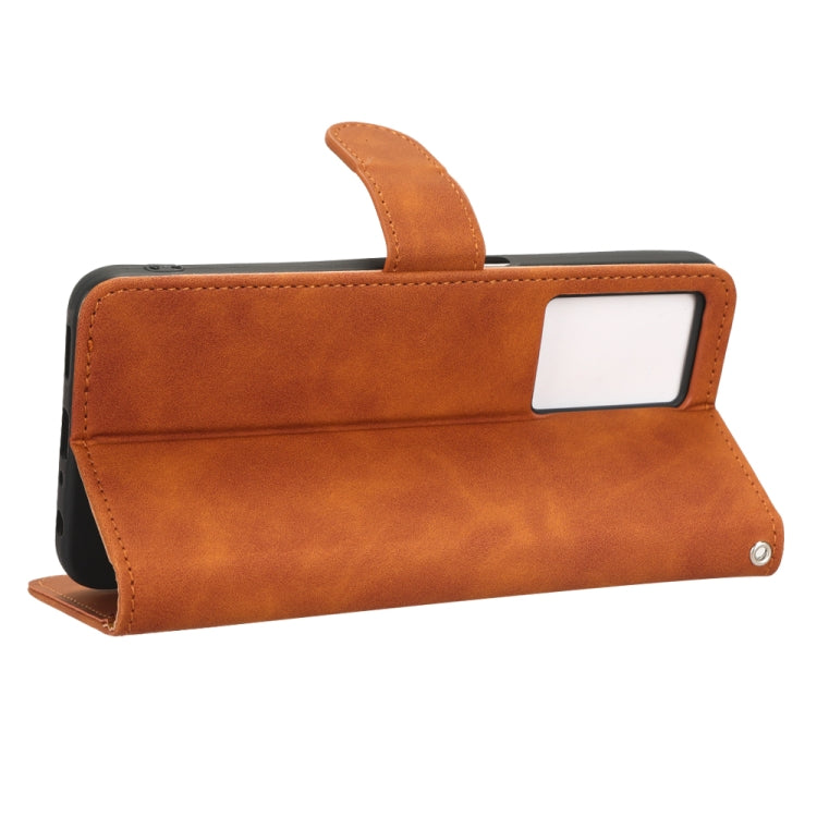 For Realme V23 5G / OPPO A57 5G Skin Feel Magnetic Flip Leather Phone Case