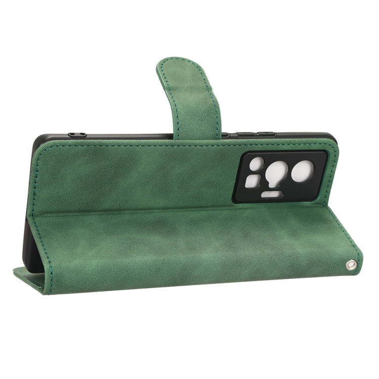 For vivo X70 Pro Skin Feel Magnetic Flip Leather Phone Case