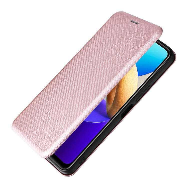 For vivo Y22s / Y35 Carbon Fiber Texture Leather Phone Case