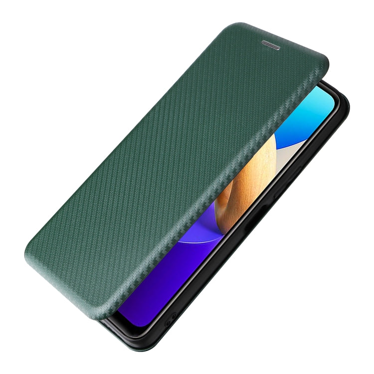 For vivo Y22s / Y35 Carbon Fiber Texture Leather Phone Case