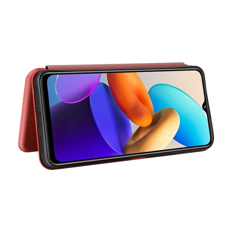 For vivo Y22s / Y35 Carbon Fiber Texture Leather Phone Case